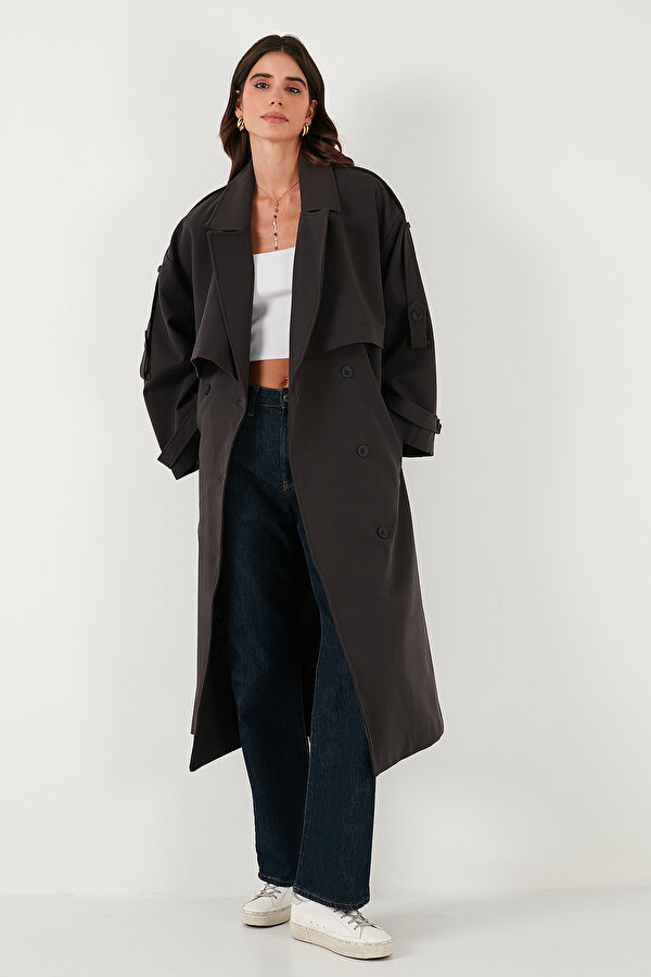 Bayan Trençkot 6839476 KOYU KAHVE