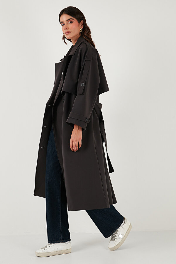 Bayan Trençkot 6839476 KOYU KAHVE