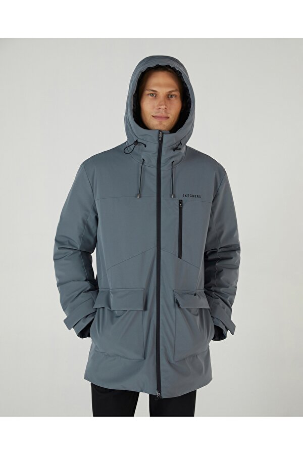 M Outerwear Coated Jacket Erkek Gri Mont S242049-003