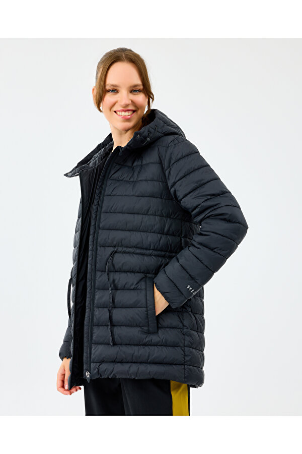 W Light Weight Quilted Jacket Kadın Siyah Mont S2520206-3817