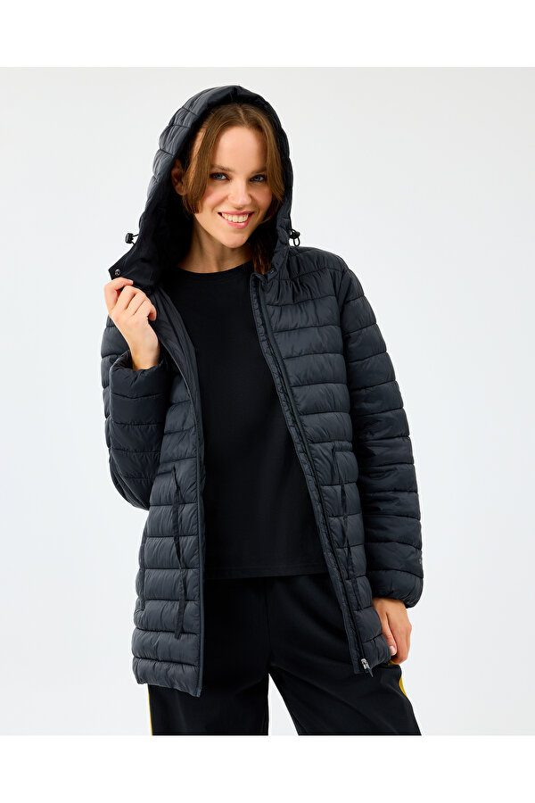W Light Weight Quilted Jacket Kadın Siyah Mont S2520206-3817