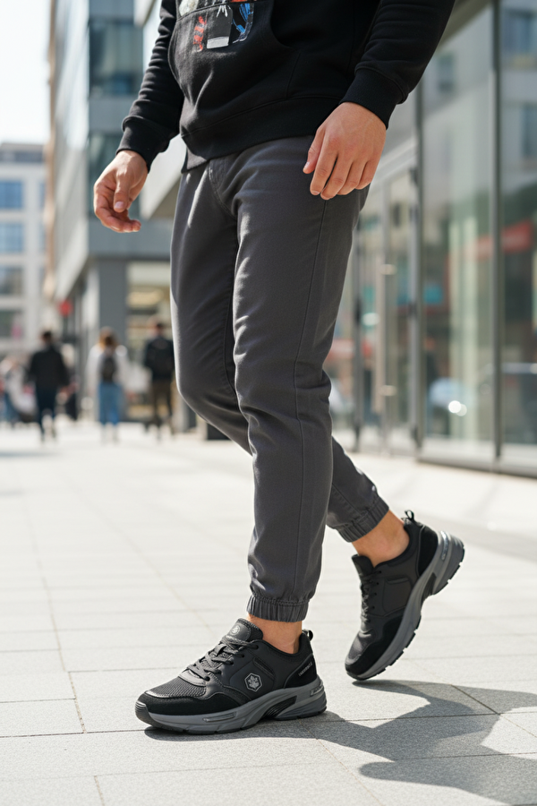 DEEPER 5PR Siyah Erkek Spor Ayakkabı