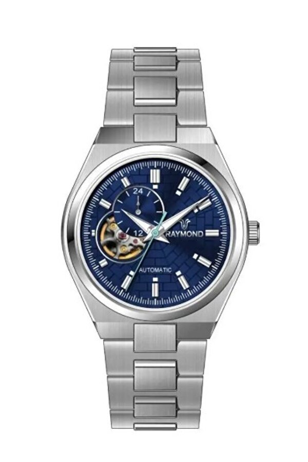 RAYMOND ERKEK KOL SAATİ RYM-250424-GÜMÜŞ-PTYEŞİLİ