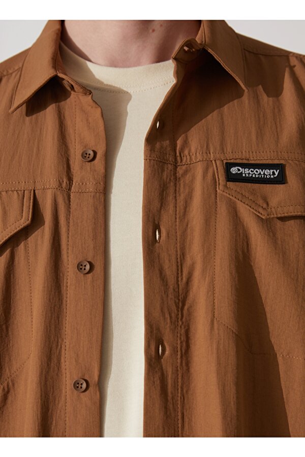 Relaxed SHAD Düz Deve Tüyü Erkek Gömlek