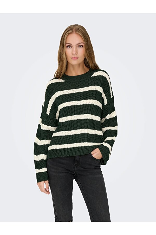 justy L/S Stripe Pullover Kadın Kazak 15264902