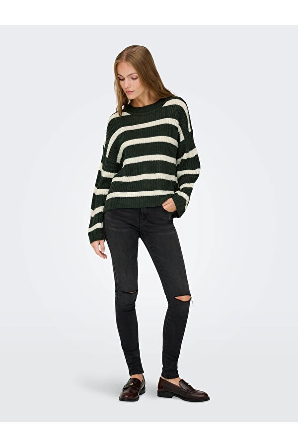 justy L/S Stripe Pullover Kadın Kazak 15264902