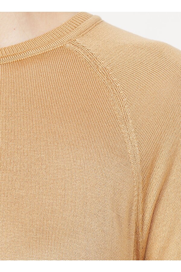 Kayık Yaka Basic Düz Deve Tüyü Kazak Kadın PUNTO