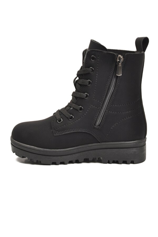 Siyah Zümrüt İçi Polarlı Kaymaz Taban Kız Çocuk Bot 23002 F