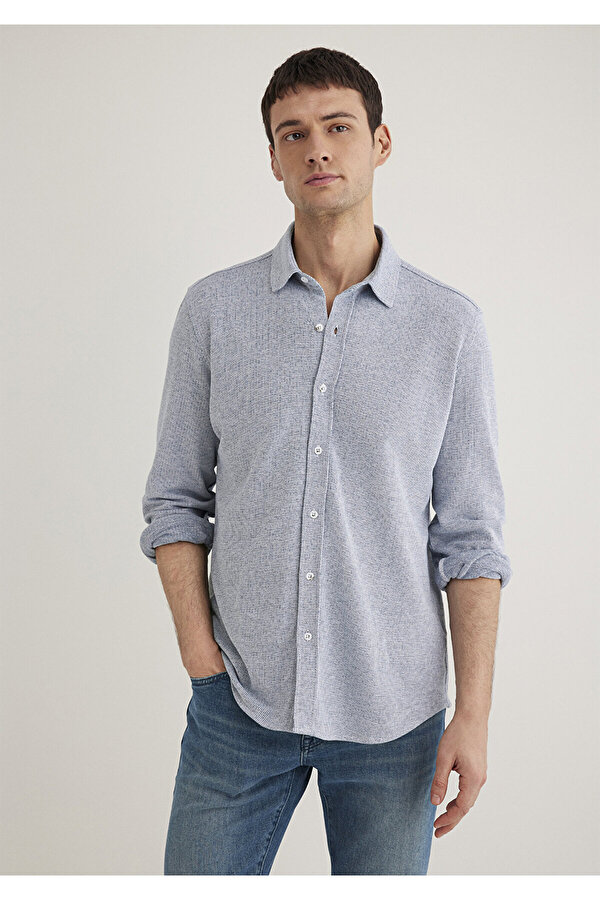 Dokulu Gömlek Slim Fit / Dar Kesim 0211524-70764