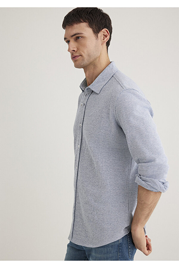 Dokulu Gömlek Slim Fit / Dar Kesim 0211524-70764