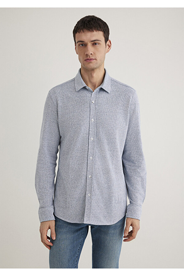 Dokulu Gömlek Slim Fit / Dar Kesim 0211524-70764