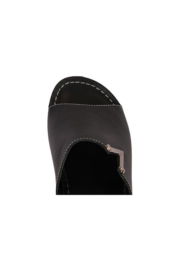 Hakiki Deri Yumuşak Taban Rahat Günlük Kadın Terlik NAPA-211