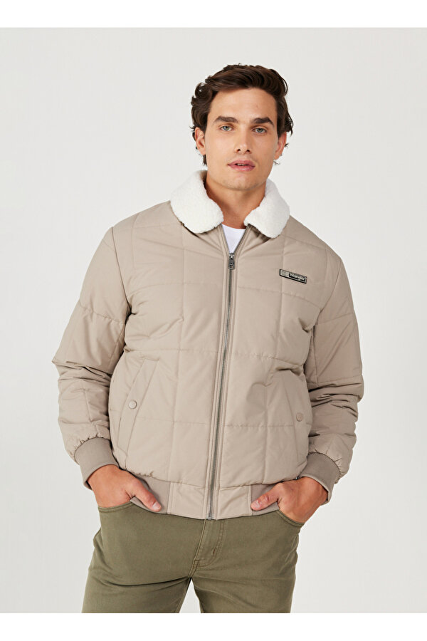 Regular Fit Bej Erkek Ceket W232228614 Bomber Ceket