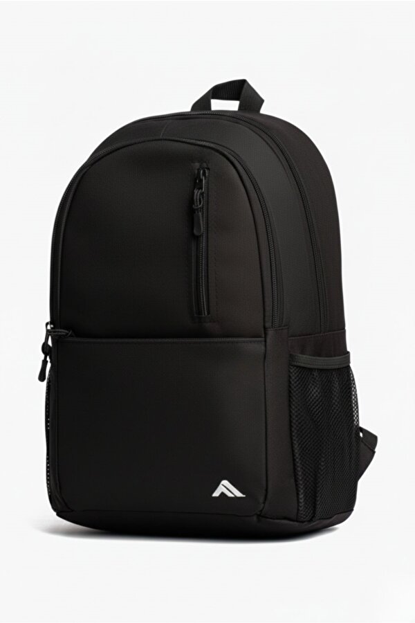 nil-06 Unisex Çok Gözlü Geniş Hacimli Terletmeyen Ortopedik Sırt Destekli Lise Ortaokul İlkokul Okul Çantası SİYAH