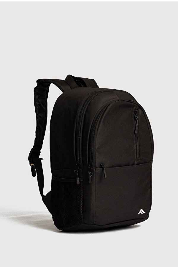 nil-06 Unisex Çok Gözlü Geniş Hacimli Terletmeyen Ortopedik Sırt Destekli Lise Ortaokul İlkokul Okul Çantası SİYAH