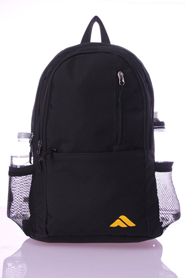 nil-06 Unisex Çok Gözlü Geniş Hacimli Terletmeyen Ortopedik Sırt Destekli Lise Ortaokul İlkokul Okul Çantası SİYAH