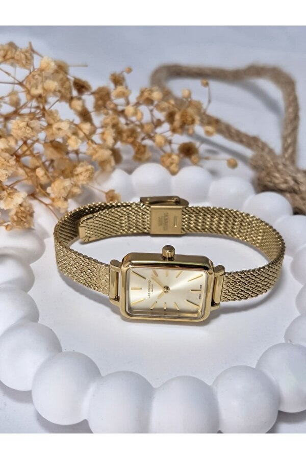 LC07815 Dikdörtgen 6 Renk Hasır Kordon Kadın Kol Saati