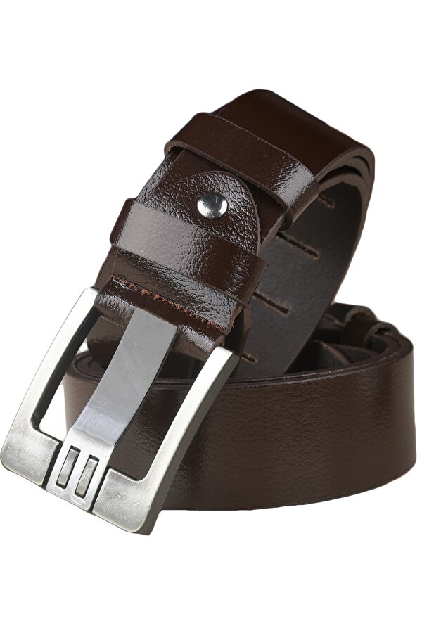 DeepSEA Kahve %100 Hakiki Deri Kalın Dilli Spor Kemer | Kısaltılabilir | Günlük & Spor | Yerli Üretim 1801312