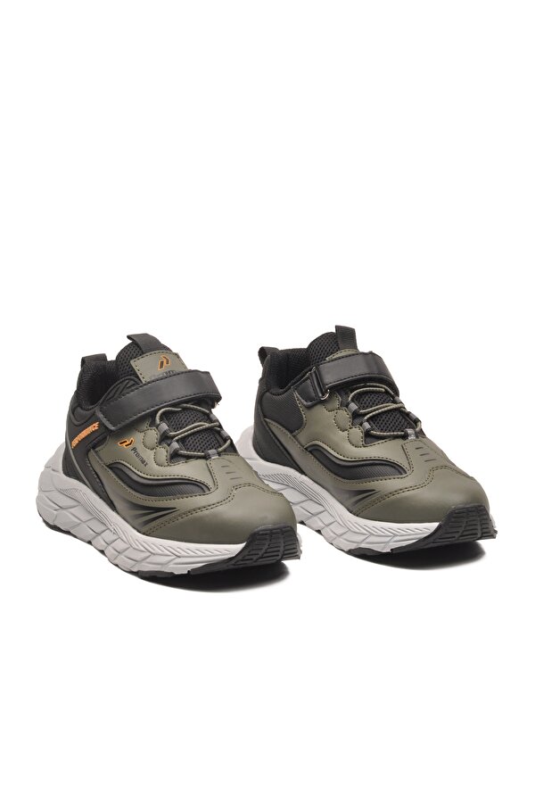 Haki Cırtlı Hafif Esnek Erkek Çocuk Spor Ayakkabı 1987 F