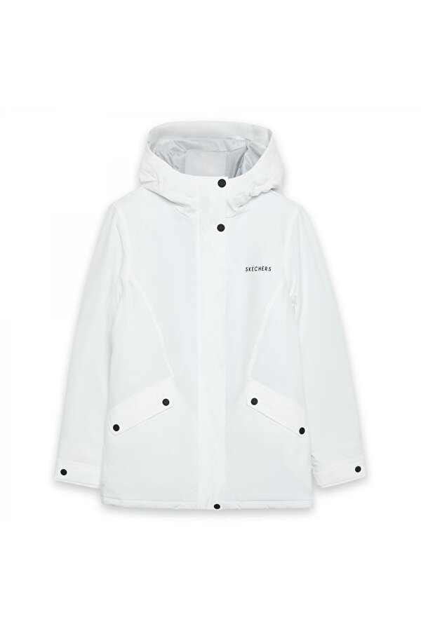 S242041 W Outerwear Padded Jacket Beyaz Kadın Mont