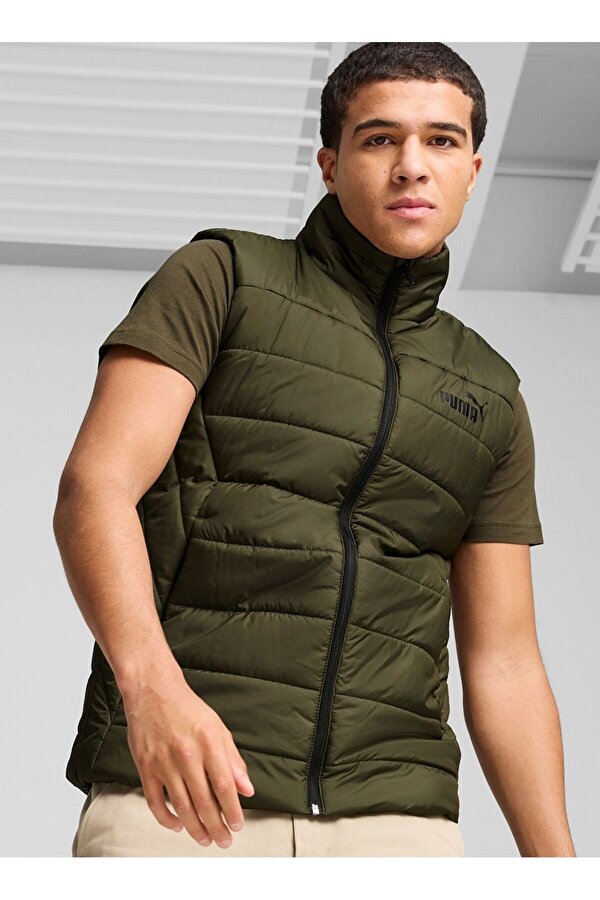 Erkek Yelek ESS Padded Vest Koyu Yesil - 84893970