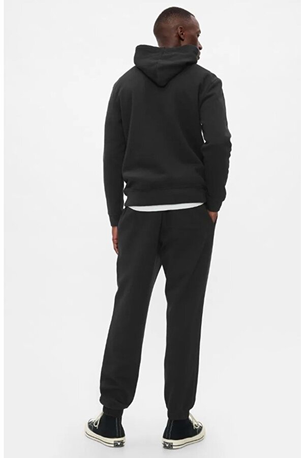 V-Herıtage 500382 Logo Logo Fleece Jogger Fransız Havlu Kumaş Erkek Eşofman Altı SİYAH