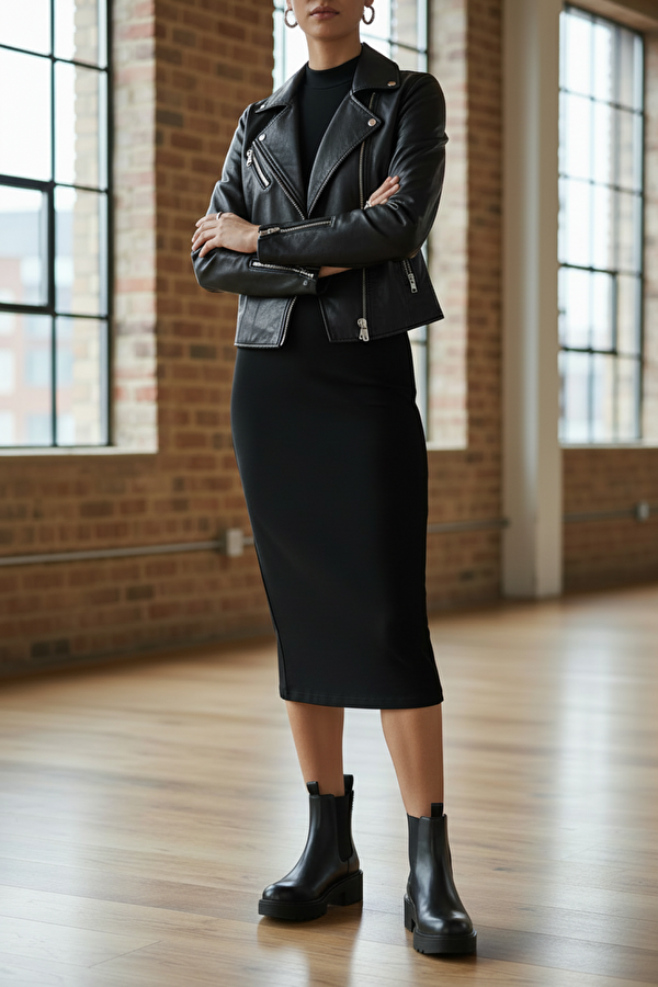 REMIEL 5PR Siyah Kadın Chelsea Bot