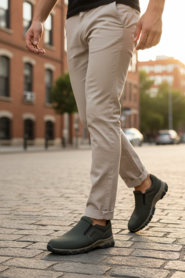 LUTER 5PR-2.K Haki Erkek Slip On