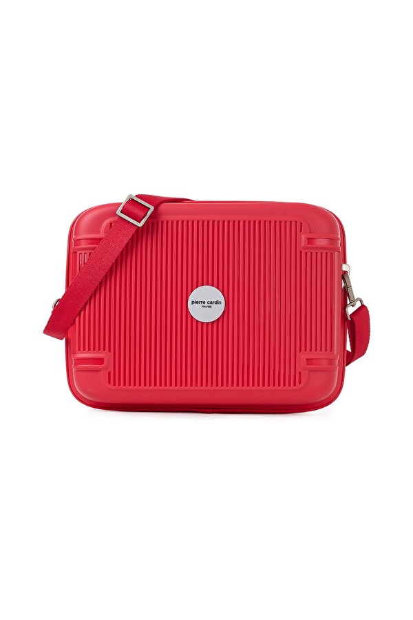 7070 Makyaj Polipropilen Kırılmaz Tekerlekli Valiz Şifreli KIRMIZI