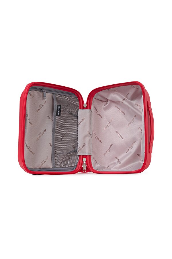 7070 Makyaj Polipropilen Kırılmaz Tekerlekli Valiz Şifreli KIRMIZI