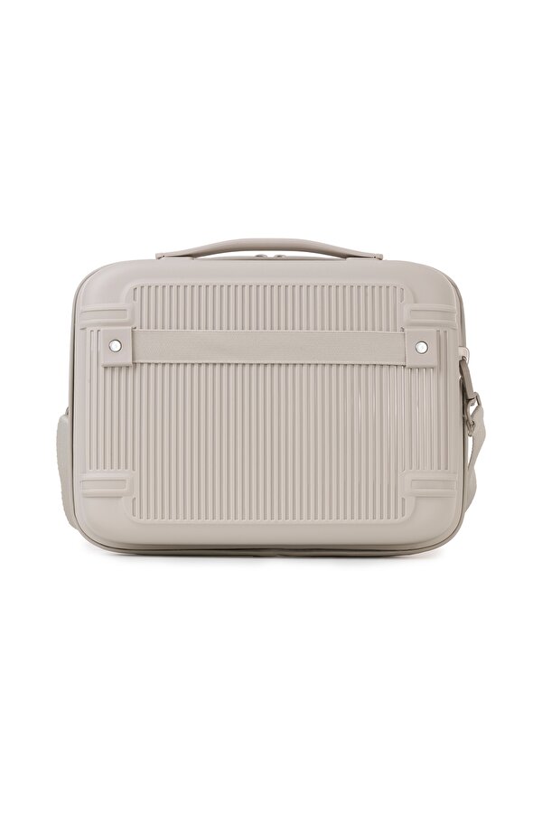 7070 Makyaj Polipropilen Kırılmaz Tekerlekli Valiz Şifreli GRİ