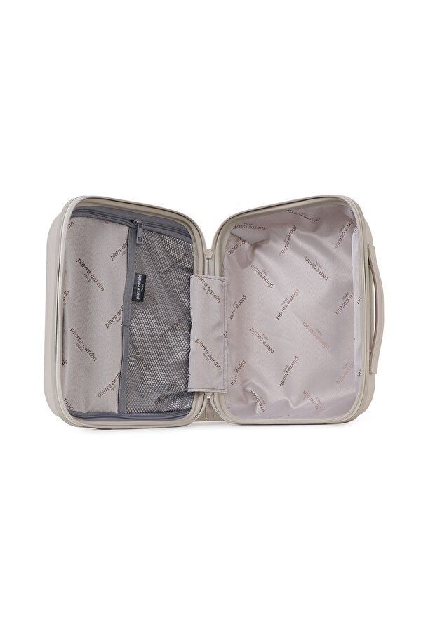 7070 Makyaj Polipropilen Kırılmaz Tekerlekli Valiz Şifreli GRİ