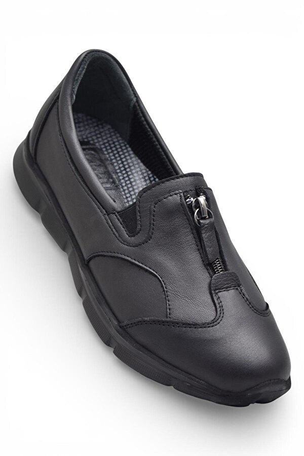 603 Tam Ortopedik Poli Hafif Taban Günlük Hakiki Deri Kadın Ayakkabı Lastikli