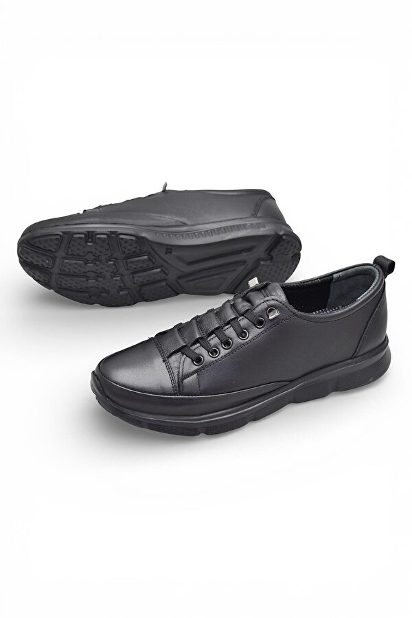 605 Tam Ortopedik Poli Hafif Taban Günlük Hakiki Deri Kadın Ayakkabı Lastikli