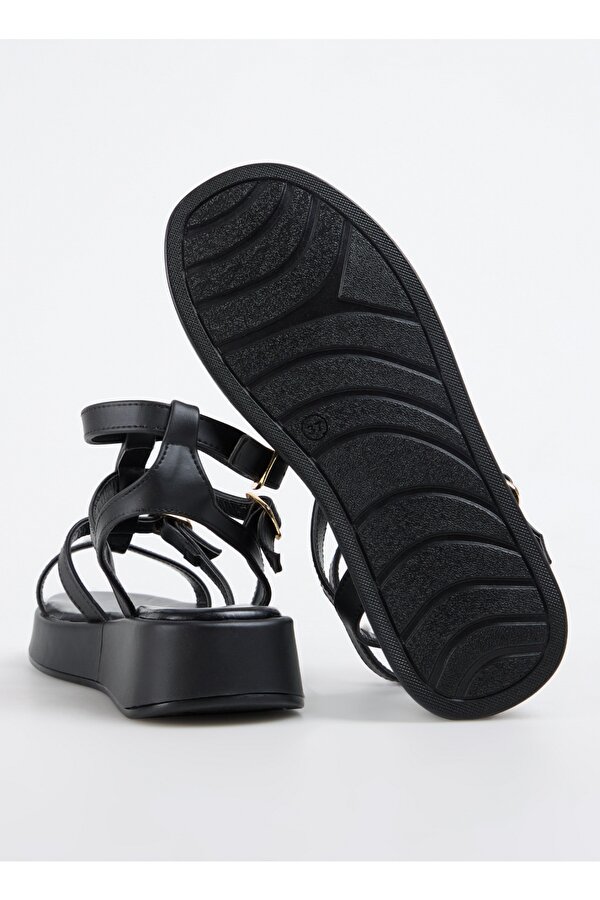 Siyah Kadın Sandalet HULONG