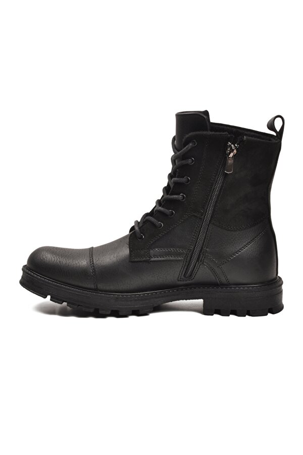 Aspor Siyah İçi Polarlı Fermuarlı Erkek Worker Bot