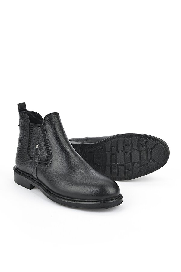 Erkek Hakiki Deri Bot 153447Z204 Siyah