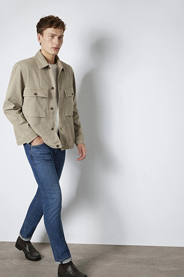 Erkek Uzun Kollu Çift Cepli Gömlek M0211778 Laurel Oak