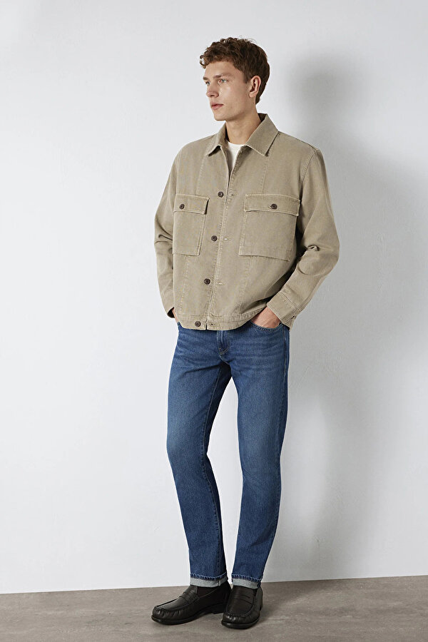 Erkek Uzun Kollu Çift Cepli Gömlek M0211778 Laurel Oak