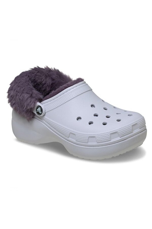 212854 Classic Platform Fuzz Lined Clog Lila Kadın Terlik