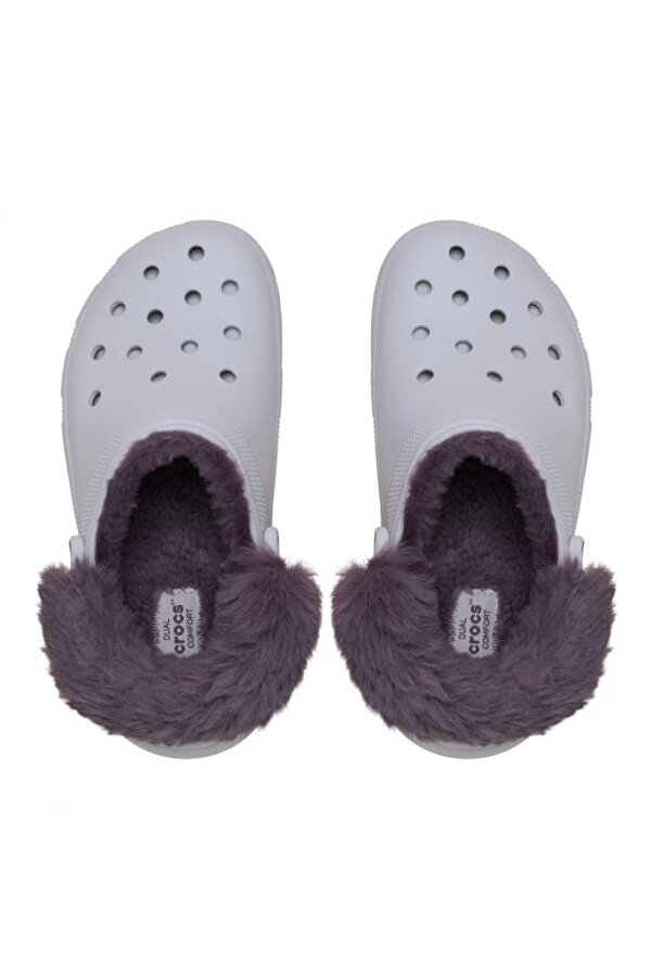 212854 Classic Platform Fuzz Lined Clog Lila Kadın Terlik
