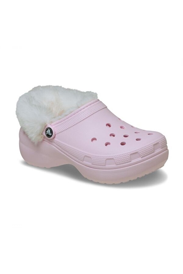 212854 Classic Platform Fuzz Lined Clog Pembe Kadın Terlik