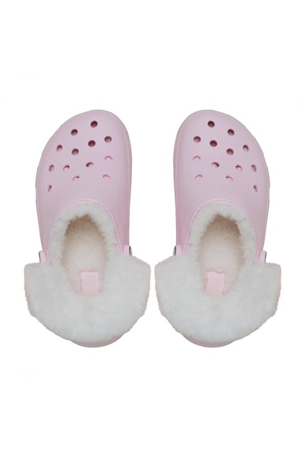 212854 Classic Platform Fuzz Lined Clog Pembe Kadın Terlik