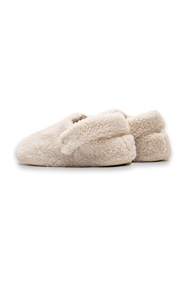 209386 Classic Cozzzy Slipper Krem Kadın Terlik