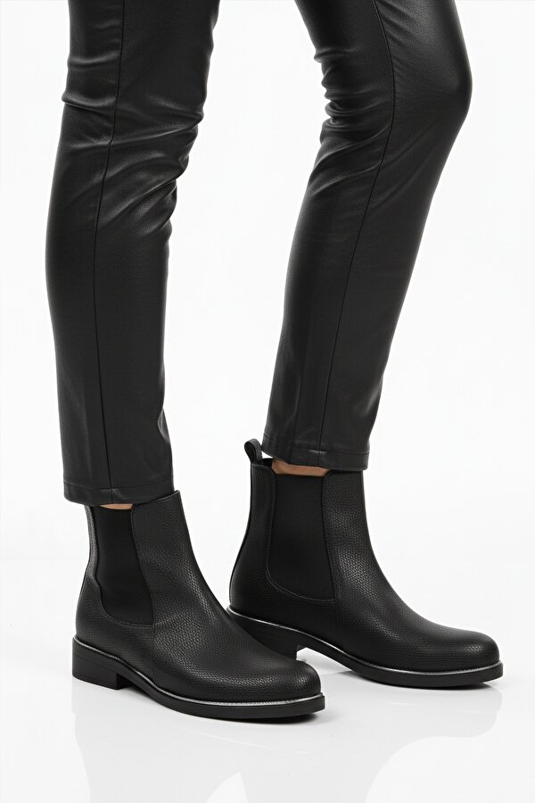 PC-55086 Z İçi Polarlı Siyah Floter Kadın Bot