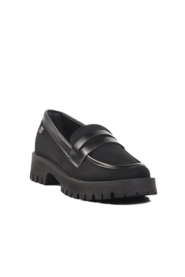 PC-54320 Z Siyah Süet Kadın Günlük Ayakkabı