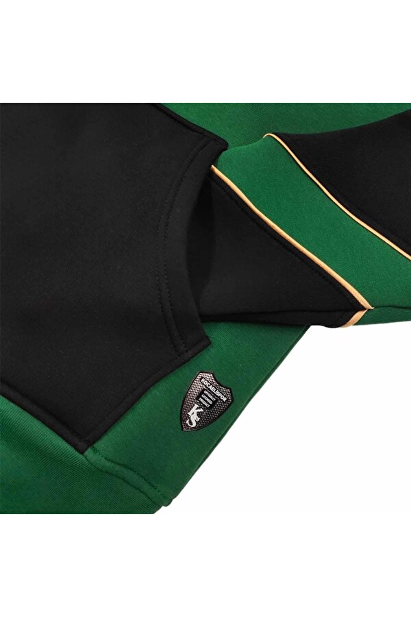 Lisanslı Kapüşonlu Sweatshirt Yeşil