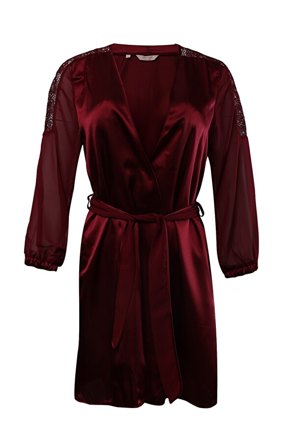 6 Lı Saten Gecelik Çeyiz Takım Bordo