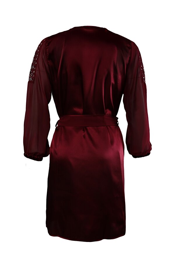 6 Lı Saten Gecelik Çeyiz Takım Bordo