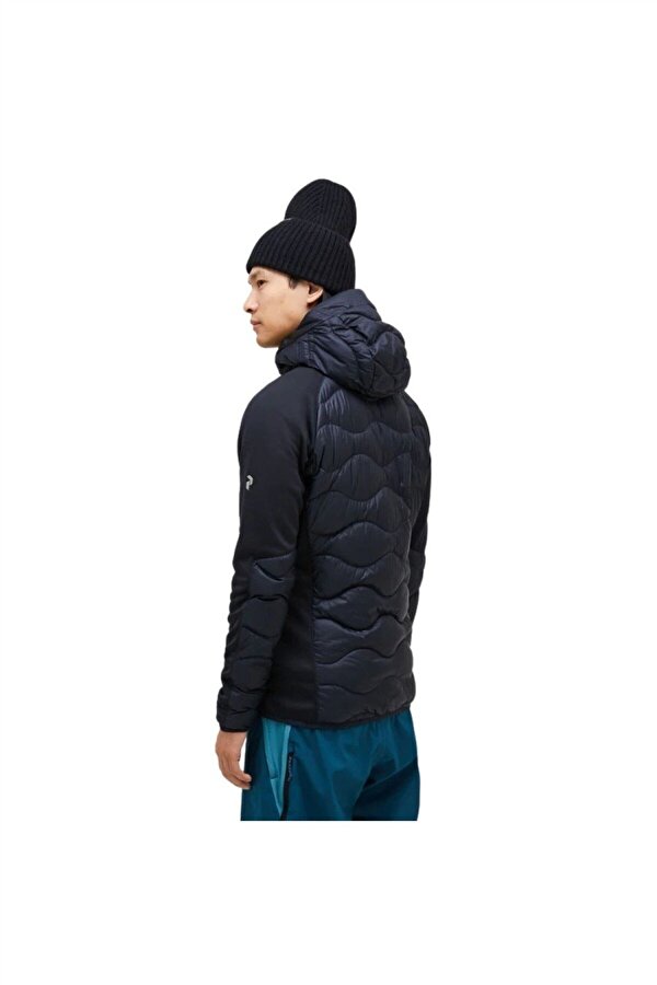 Helium Down Hybrid Hood Erkek Siyah Outdoor Ceketi ERKEK OUTDOOR